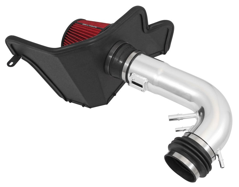Spectre 15-17 Ford Mustang GT 5.0L V8 F/I Air Intake Kit - Polished w/Red Filter 9031
