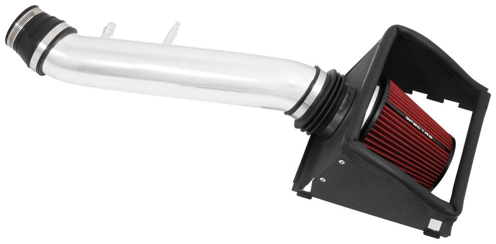 Spectre 15-17 Ford F150 V6-3.5L F/I Air Intake Kit - Polished w/Red Filter 9048