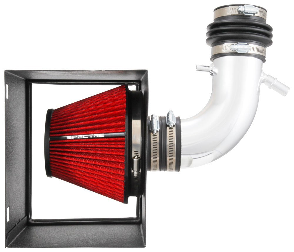 Spectre 15-18 Ford Edge V6-3.5L F/I Air Intake Kit - Polished w/Red Filter 9070