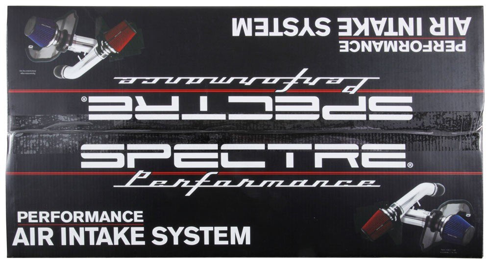 Spectre 15-18 Ford Edge V6-3.5L F/I Air Intake Kit - Polished w/Red Filter 9070