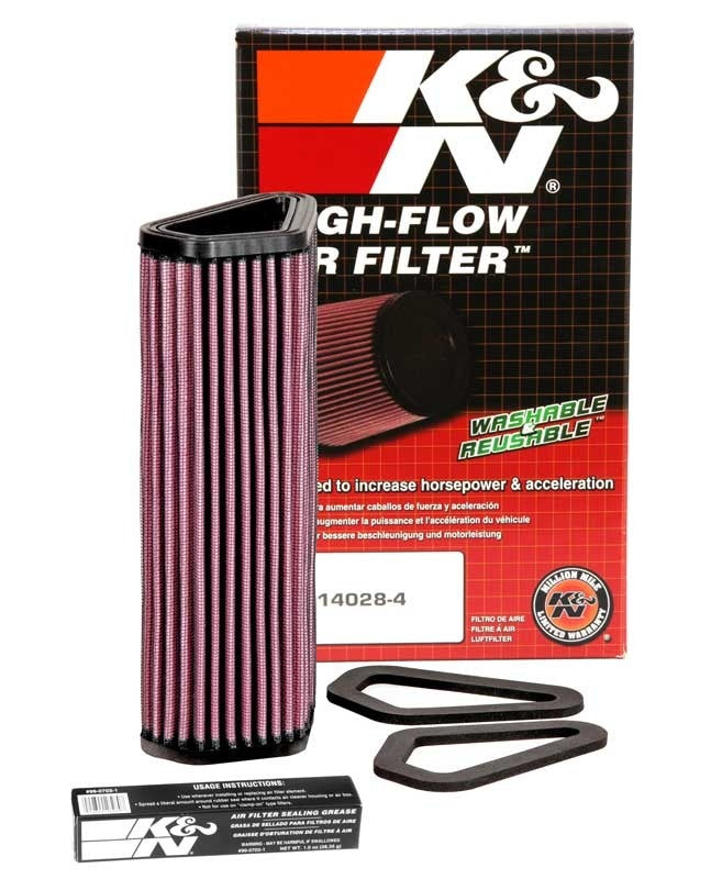 K&N Engineering K&N 07-12 Ducati 1098/1098S/1098R/848 848/1198S/Streetfighter/848 Evo/Diavel Replacement Air Filter DU-1007