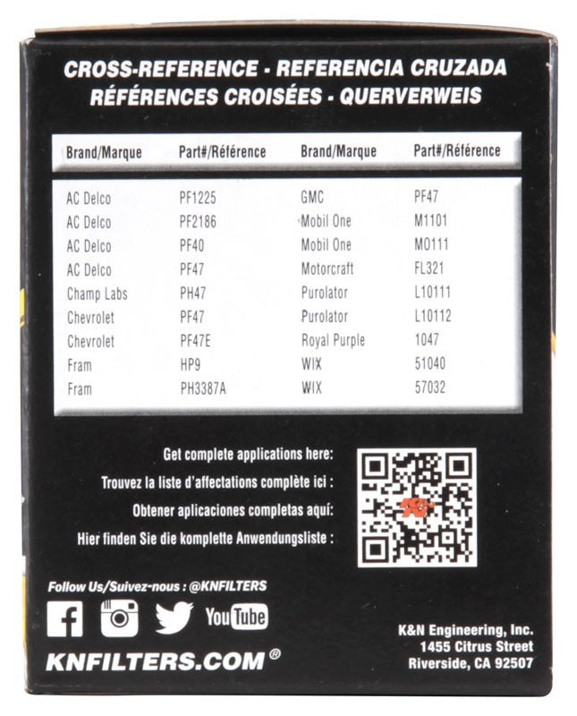 K&N Engineering K&N Chevy / Pontiac / GMC / Buick Performance Gold Oil Filter HP-1001