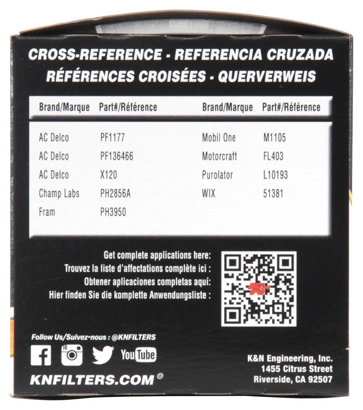 K&N Engineering K&N Oil Filter OIL FILTER; AUTOMOTIVE HP-1005