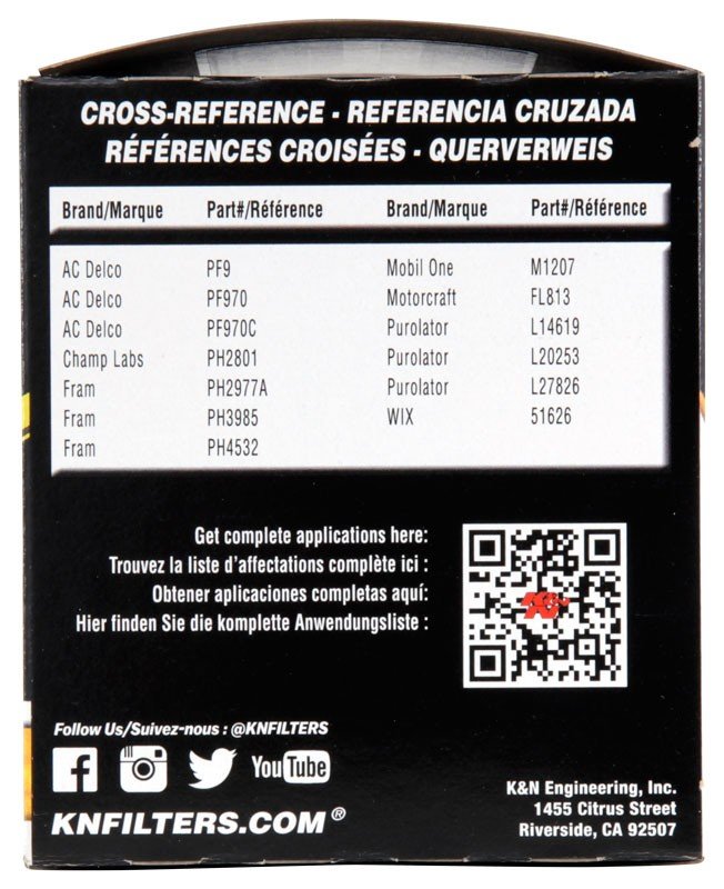 K&N Engineering K&N Oil Filter OIL FILTER; AUTOMOTIVE HP-2007