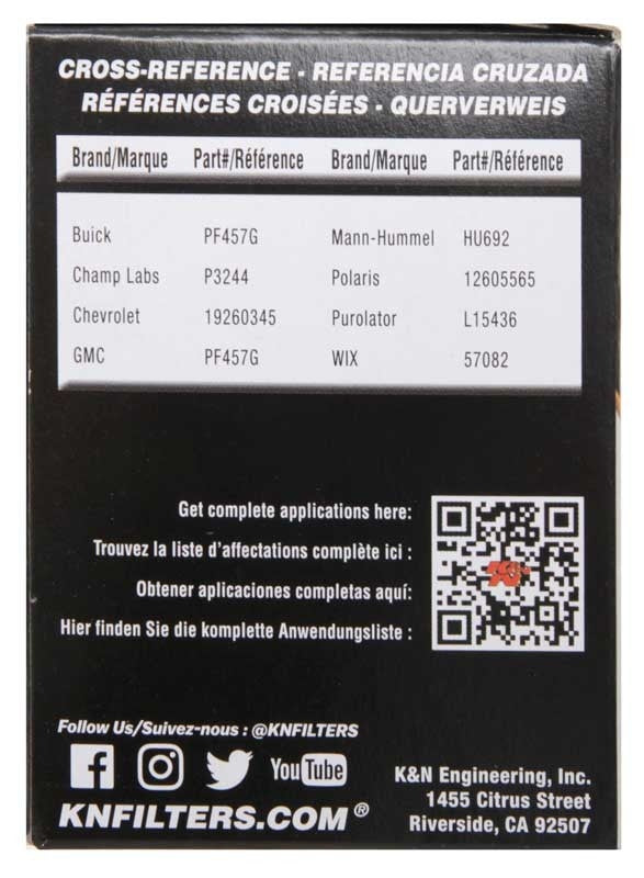 K&N Engineering K&N Saturn/Chevrolet/Saab/Pontiac/Vauxhall Cartridge Oil Filter HP-7000