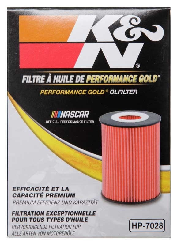 K&N Engineering K&N Performance Oil Filter for 2010+ Mercedes Benz GLE350D 3.0L V6 DSL 2.75in OD x 3.625in H HP-7028