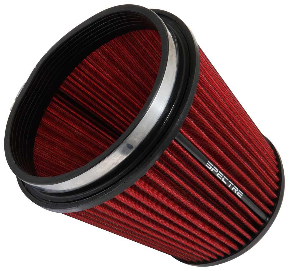 Spectre HPR Conical Air Filter (Diesel) 6in. Flange ID / 7.313in. Base OD / 7in. Tall - Red HPR0892
