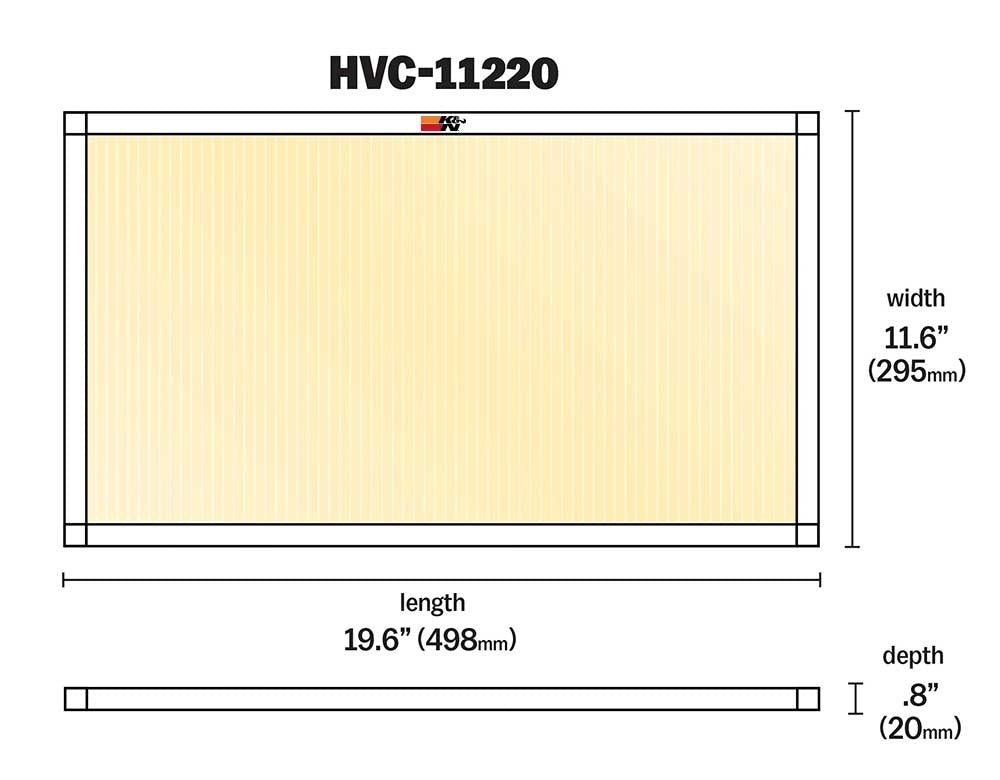 K&N Engineering K&N HVAC Filter - 12 X 20 X 1 HVC-11220