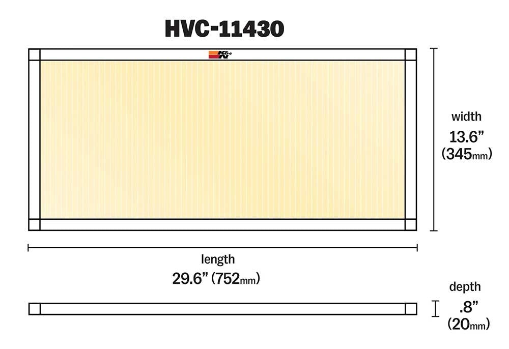 K&N Engineering K&N HVAC Filter - 14 x 30 x 1 HVC-11430
