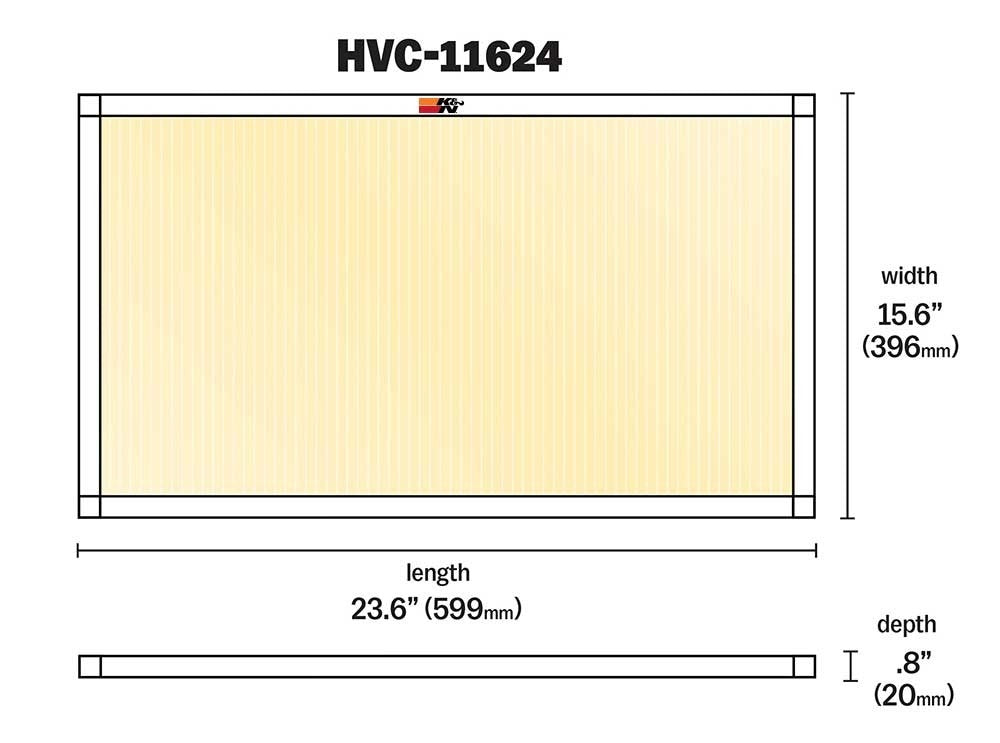 K&N Engineering K&N HVAC Filter - 16 x 24 x 1 HVC-11624