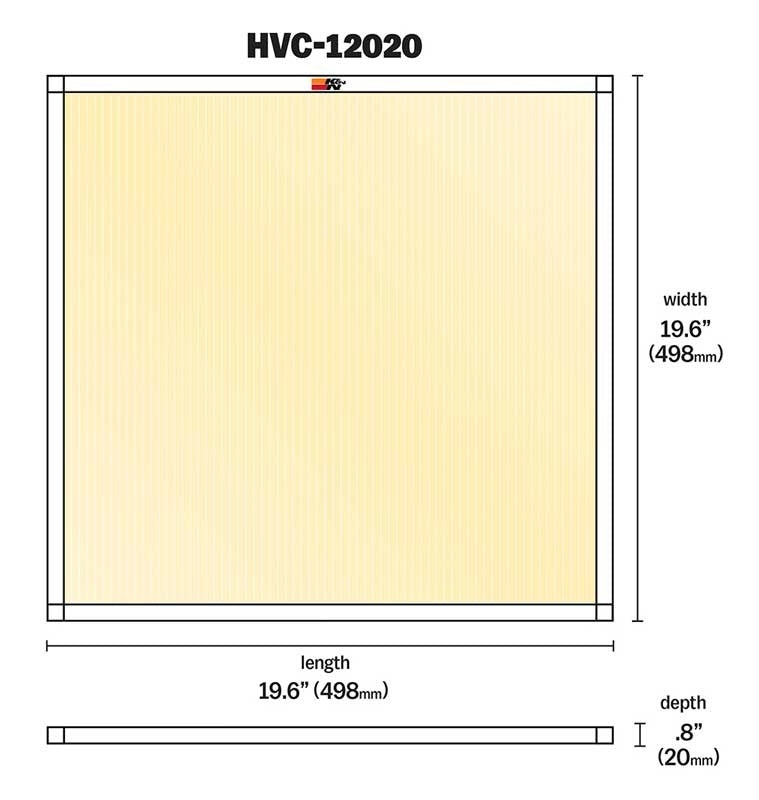 K&N Engineering K&N HVAC Filter - 20 x 20 x 1 HVC-12020