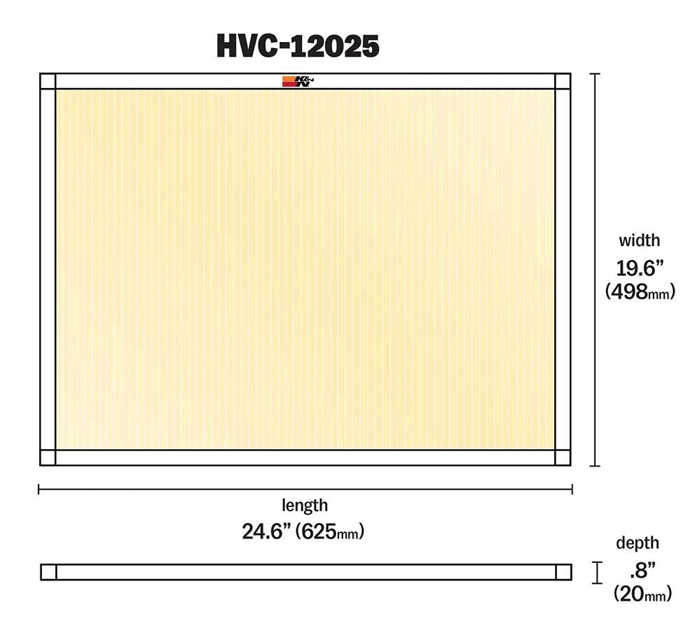 K&N Engineering K&N HVAC Filter - 20 x 25 x 1 HVC-12025