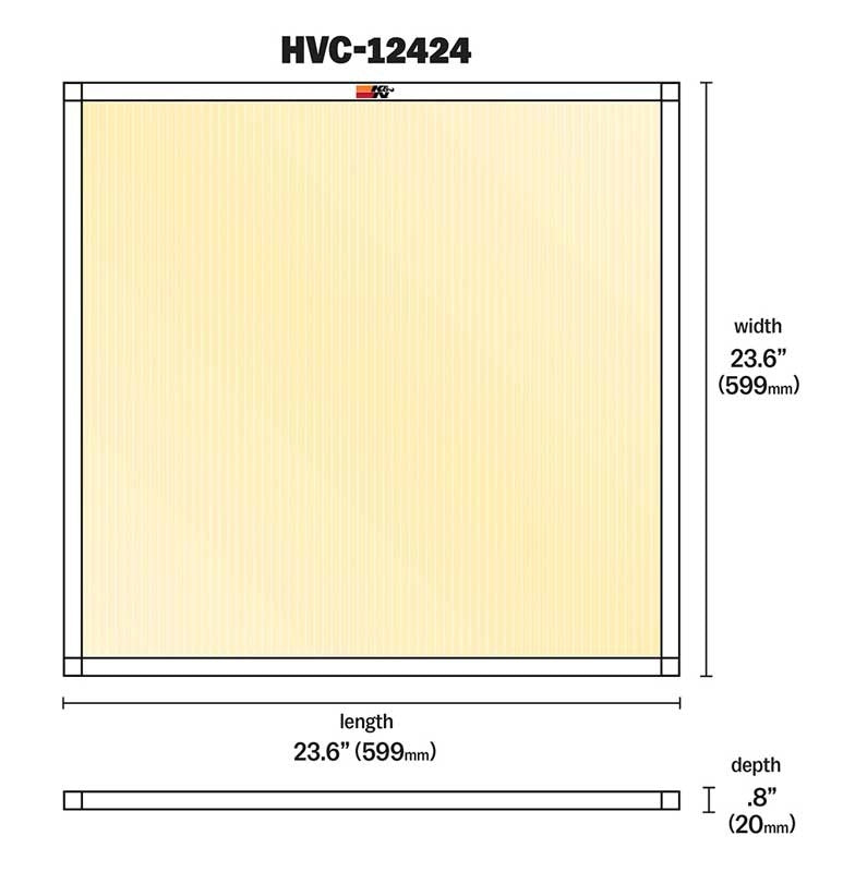K&N Engineering K&N HVAC Filter - 24 x 24 x 1 HVC-12424