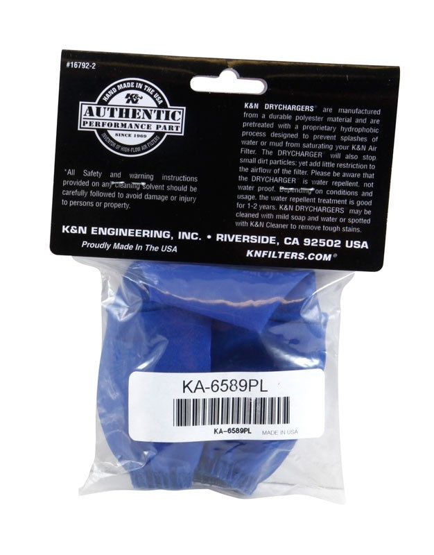 K&N Engineering K&N Precharger Air Filter Wrap - Blue Oval Tapered KA-6589PL