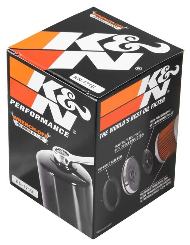 K&N Engineering K&N Harley Davidson / Buell 3in OD x 4.063in H Black Oil Filter KN-171B
