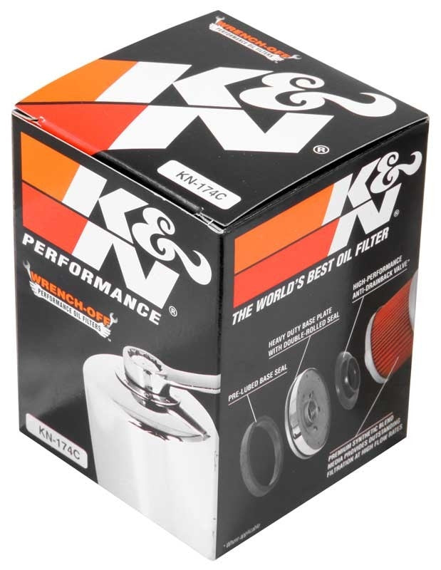 K&N Engineering K&N Oil Filter 02-10 Harley Davidson VRSC 3in OD x 3.844in Height KN-174C