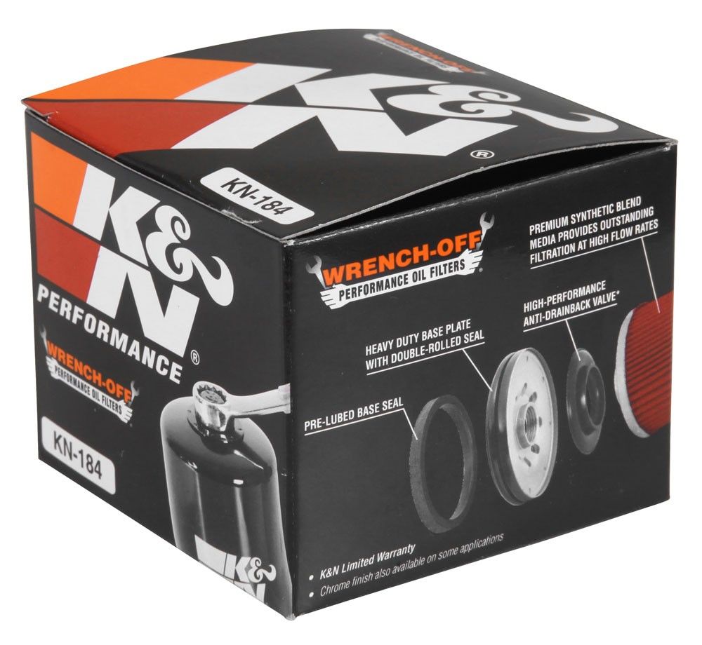 K&N Engineering K&N Oil Filter 2.688in Height x 3.031in OD Powersports - Canister KN-184