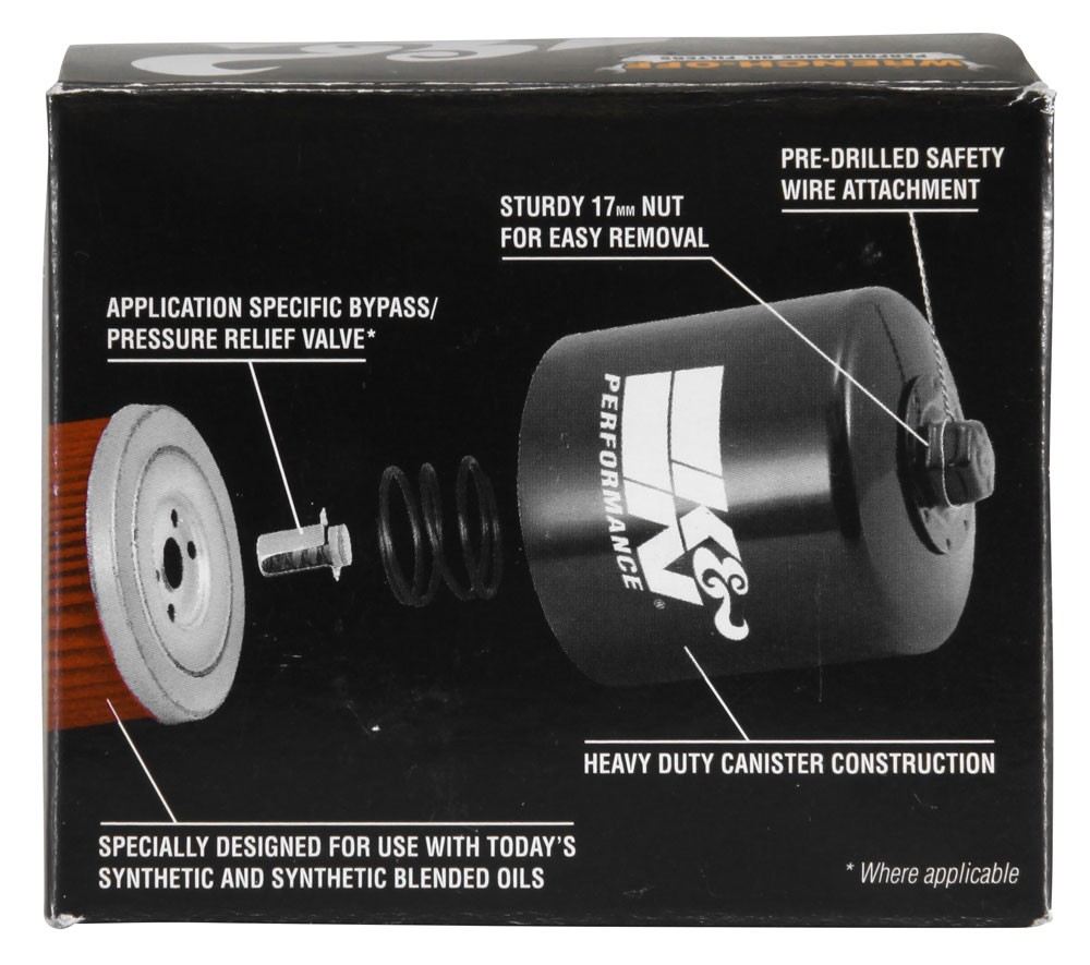 K&N Engineering K&N Oil Filter 2.688in Height x 3.031in OD Powersports - Canister KN-184