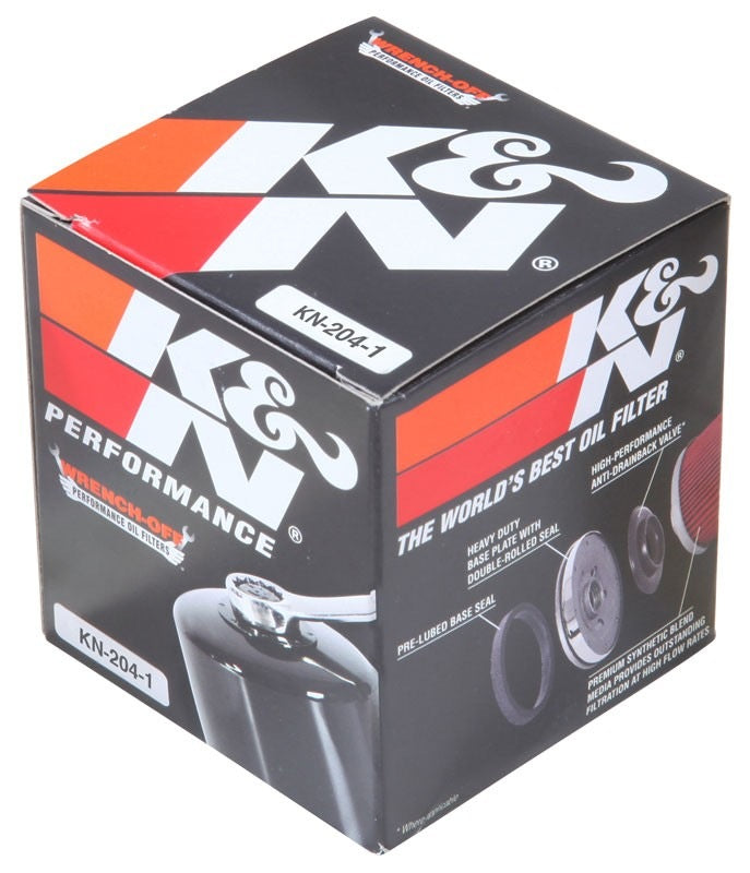 K&N Engineering K&N Honda / Kawasaki / Arctic Cat / Suzuki / Triumph / Yamaha 2.594in OD x 2.813in H Oil Filter KN-204-1