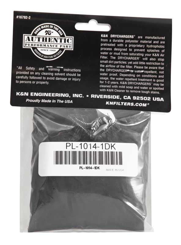 K&N Engineering K&N Polaris Black Round Drycharger Air Filter Wrap 11.25inx3inx3in PL-1014-1DK