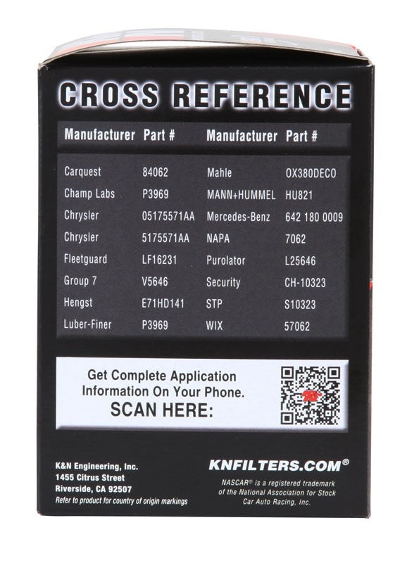 K&N Engineering K&N 2010+ Mercedes Benz GLE350D 3.0L V6 DSL 2.75in OD x 3.625in H Oil Filter PS-7028
