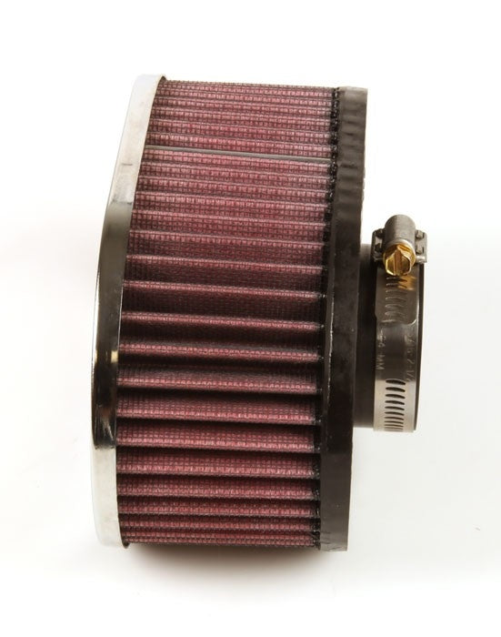 K&N Engineering K&N Universal Chrome Filter-Oval Straight 4.5 Inch O/S Width 7 Inch O/S Length 3 Inch Height RA-072V