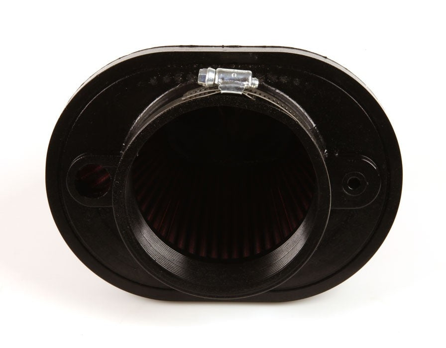 K&N Engineering K&N Universal Chrome Filter-Oval Tapered 4in Flg ID x 5.375in Base O/S W x 3.313in Top O/S W RC-1680