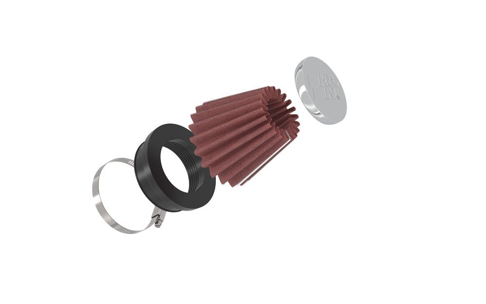K&N Engineering K&N Universal Chrome Filter 2.125 in Flange ID / 3in Base OD / 2in Top OD / 2.75in Height RC-2340