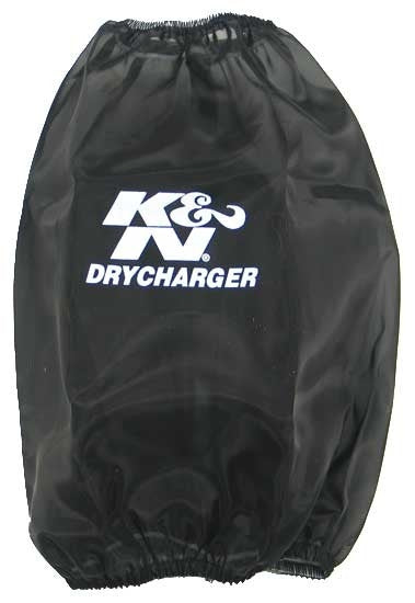 K&N Engineering K&N Round Tapered Drycharger Air Filter Wrap-Black 7.5in Base ID x 4.5in Top ID x 9in H RC-5046DK