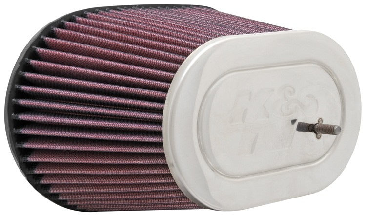 K&N Engineering K&N Unique Chrome Filter Oval Tprd 8.625in B OL x 5.25in B OW x 6.25in Top OL x 4in T OW x 5.5in H RC-5050