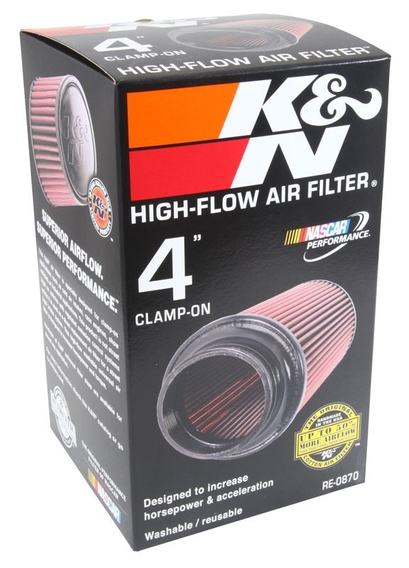 K&N Engineering K&N Universal Rubber Filter 4inch FLG / 6inch OD-B / 4-5/8inch OD-T / 9inch H RE-0870