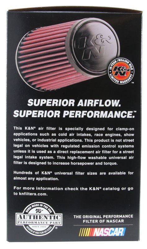 K&N Engineering K&N Universal Rubber Filter 4inch FLG / 6inch OD-B / 4-5/8inch OD-T / 9inch H RE-0870
