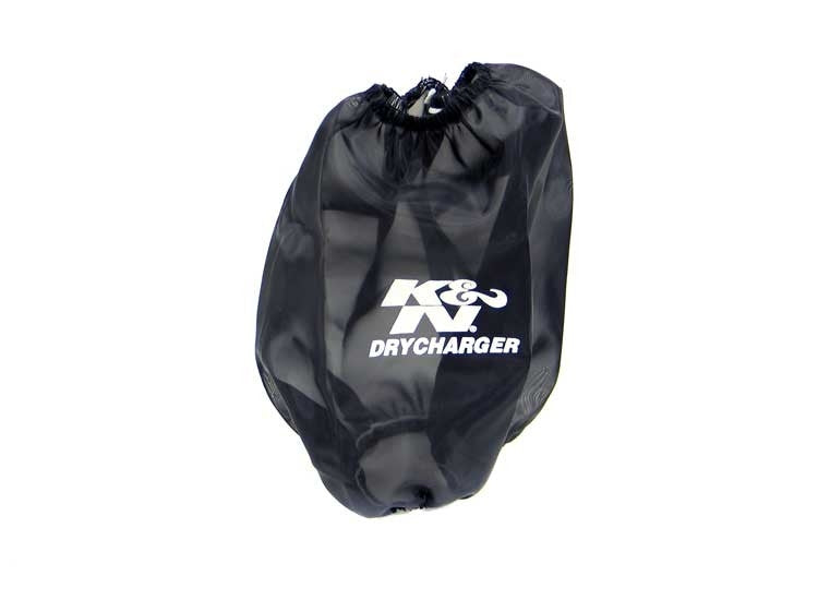 K&N Engineering K&N Black Drycharger Round Tapered Air Filter Wrap 5in Top ID / 7.5in Base ID / 8in Height RF-1020DK