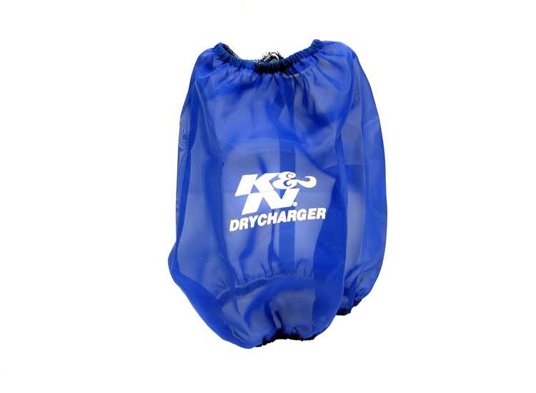 K&N Engineering K&N Blue Drycharger Round Tapered Air Filter Wrap 5.875in Top ID / 7.5in Base ID / 8.5in Height RF-1020DL