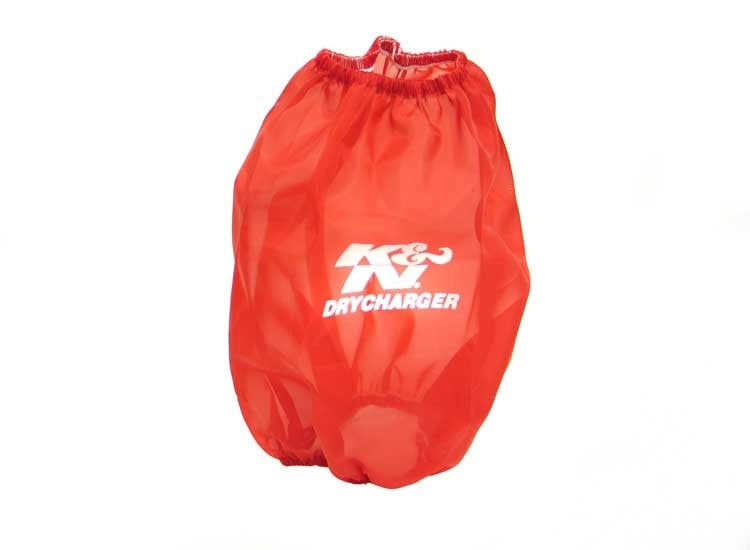 K&N Engineering K&N Red Drycharger Round Tapered Air Filter Wrap 5in Top ID / 7.5in Base ID / 8in Height RF-1020DR