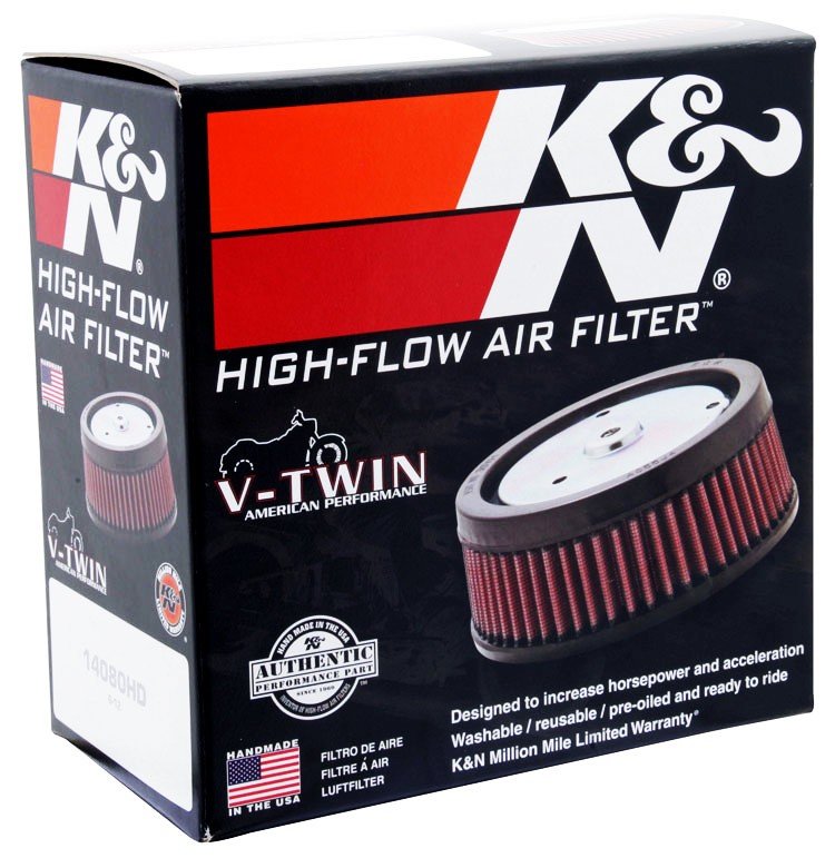 K&N Engineering K&N 4in ID / 5.25in OD / 2in H Custom Assembly Filter designed to fit Harley-Davidson Motorcycles RK-320B
