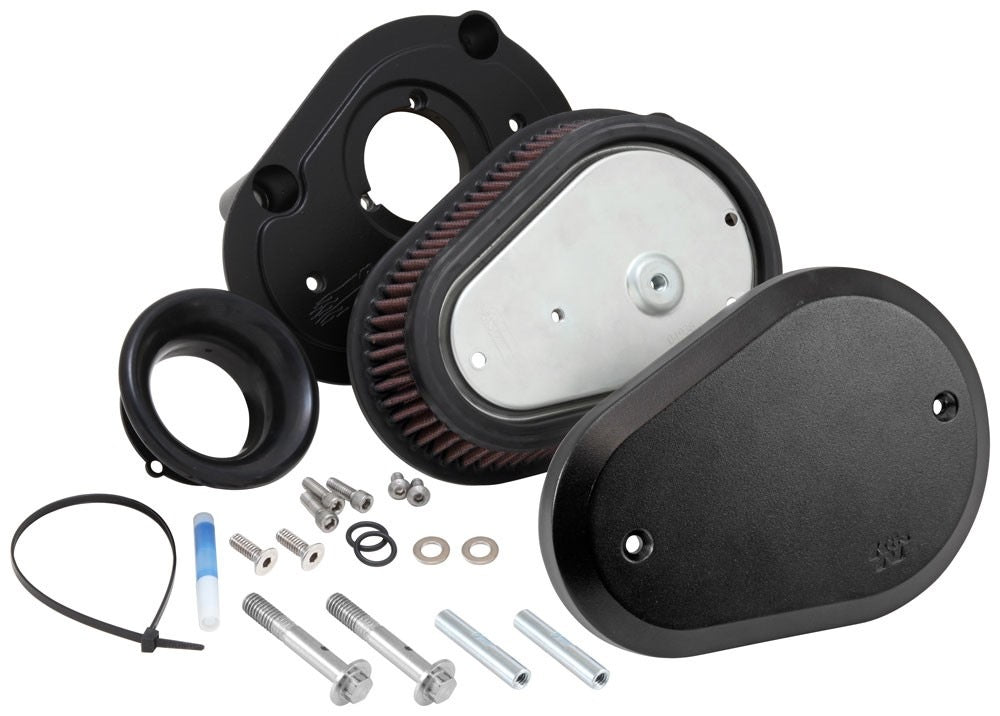 K&N Engineering K&N 00-16 Harley Davidson Street Metal Intake System Flare Black RK-3932B