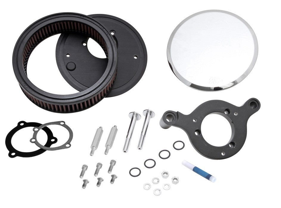 K&N Engineering K&N Street Metal Intake System for Harley Davidson - Color (Red) - Style (Round) - Size (6-9) - Weld RK-3938