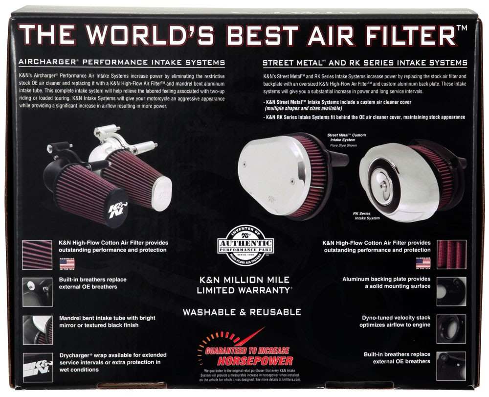K&N Engineering K&N 14-15 Harley Davidson Touring Models Custom Assembly Intake System RK-3941