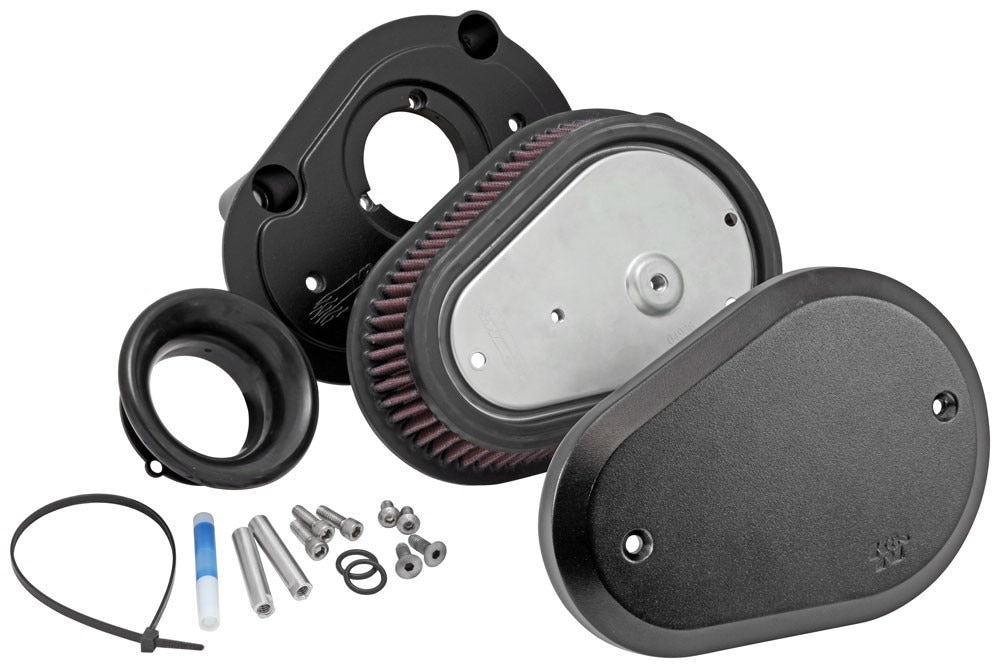 K&N Engineering K&N 08-15 Harley Davidson Street Metal High Flow Performance Intake Kit - Black RK-3947B