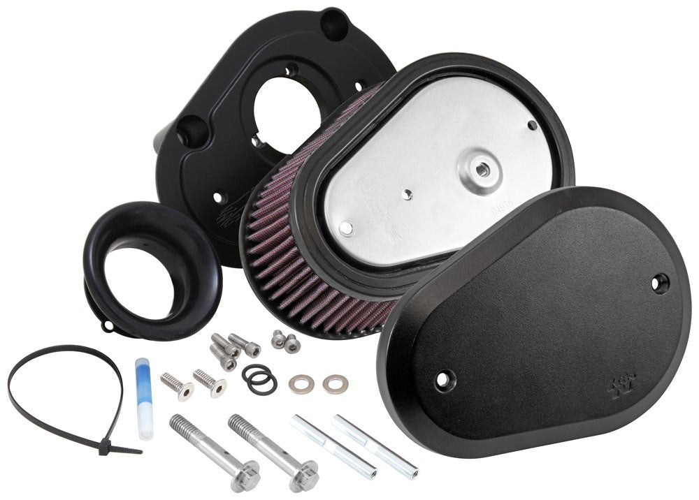 K&N Engineering K&N Street Metal Intake System Flare - Black LG Capacity for Harley Davidson RK-3947XB