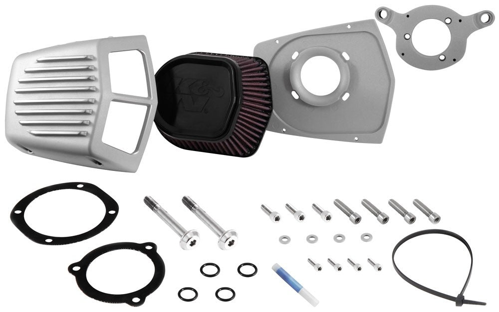 K&N Engineering K&N Street Metal Intake System 08-16 Harley Davidson Shaker Silver H/D Touring Models RK-3951S