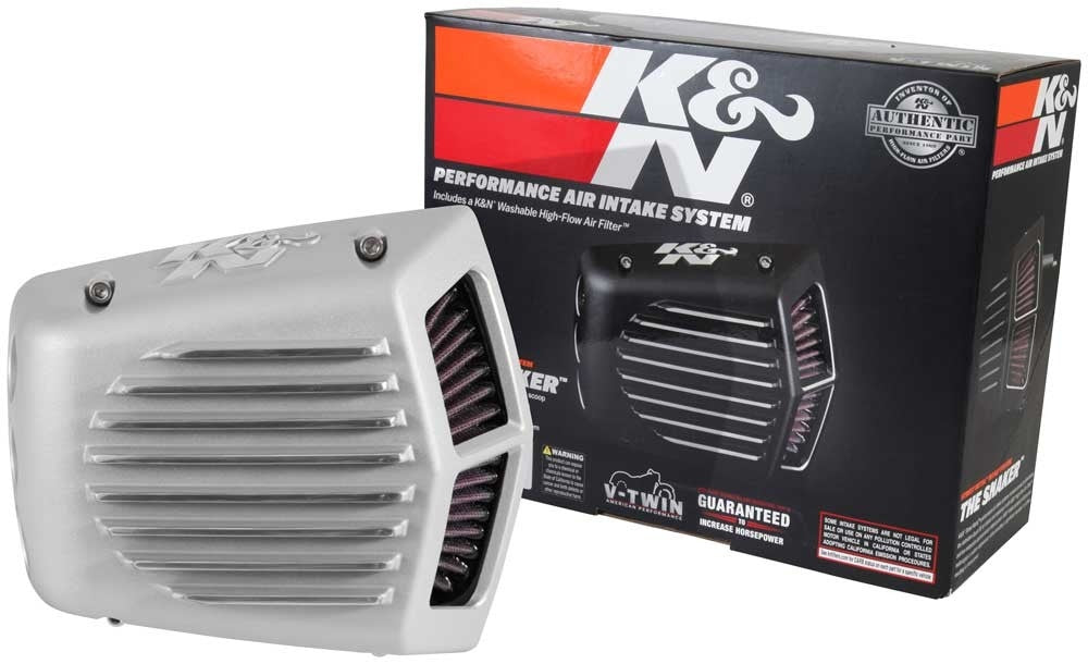 K&N Engineering K&N Street Metal Intake System 08-16 Harley Davidson Shaker Silver H/D Touring Models RK-3951S