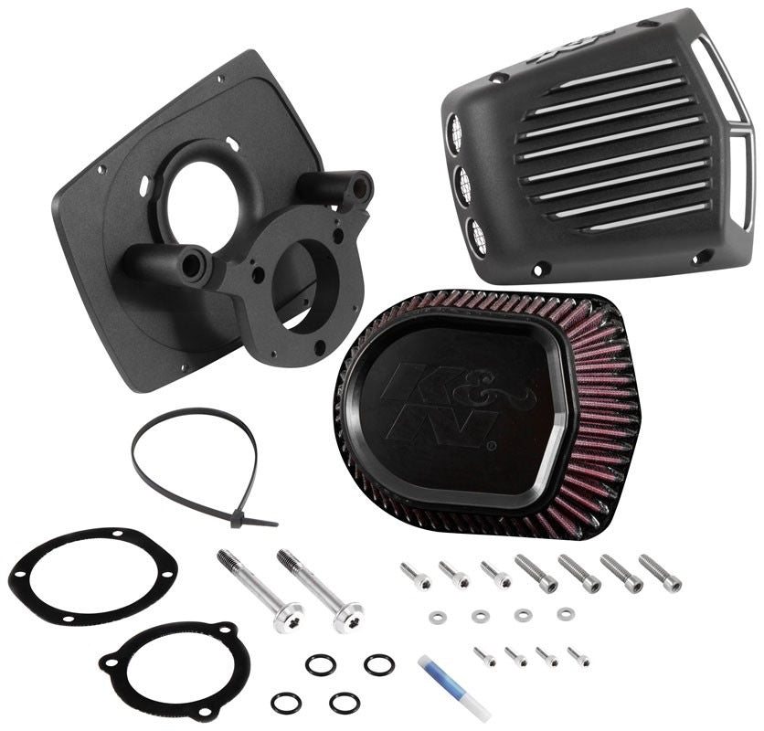 K&N Engineering K&N Street Metal Intake System for 08-16 Harley Davidson Touring Models - Shaker Black RK-3951