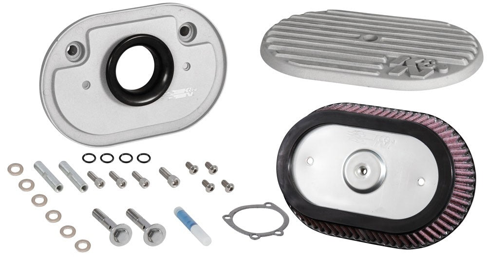 K&N Engineering K&N Street Metal Intake System Side Draft Dyna/Softail Silver Intake System-Harley Davidson RK-3953S