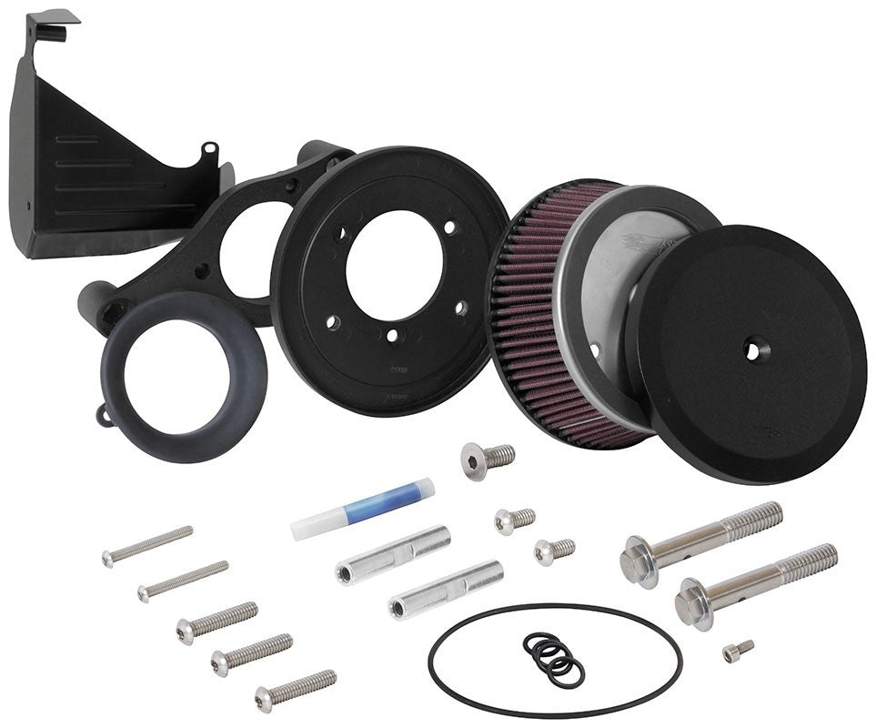 K&N Engineering K&N 17-18 Harley Davidson Road Glide Hammer Black Street Metal Intake System RK-3954B