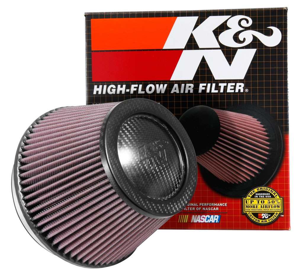 K&N Engineering K&N Universal CarbonFiber Filter 6in Flange / 7-1/2in OD-B / 5-1/8in OD-T / 5in H RP-2960