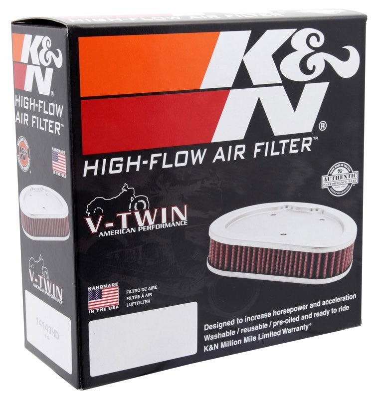 K&N Engineering K&N Universal Custom Air Filter - Oval - Red - 8.813 L x 6.188in W x 2.25in H RT-3910