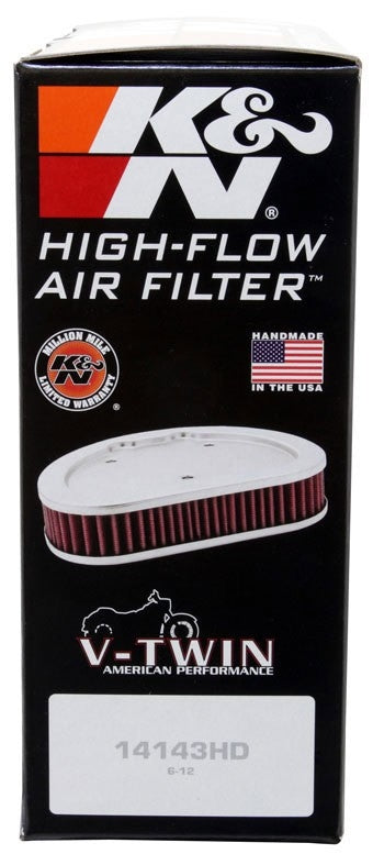 K&N Engineering K&N Universal Custom Air Filter - Oval - Red - 8.813 L x 6.188in W x 2.25in H RT-3910