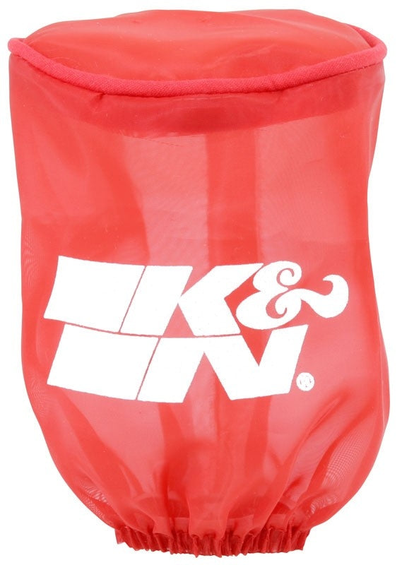 K&N Engineering K&N Drycharger Air Filter Wrap - Round Straight - Red Closed Top 3in Inside Dia x 4in Height RU-1280DR